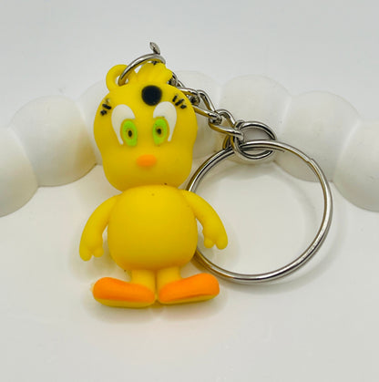 Tweety Cute Bird Charm Keychain