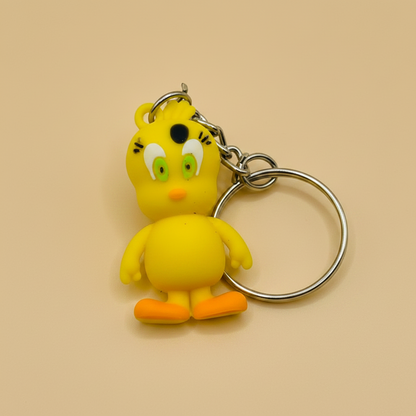 Tweety Cute Bird Charm Keychain