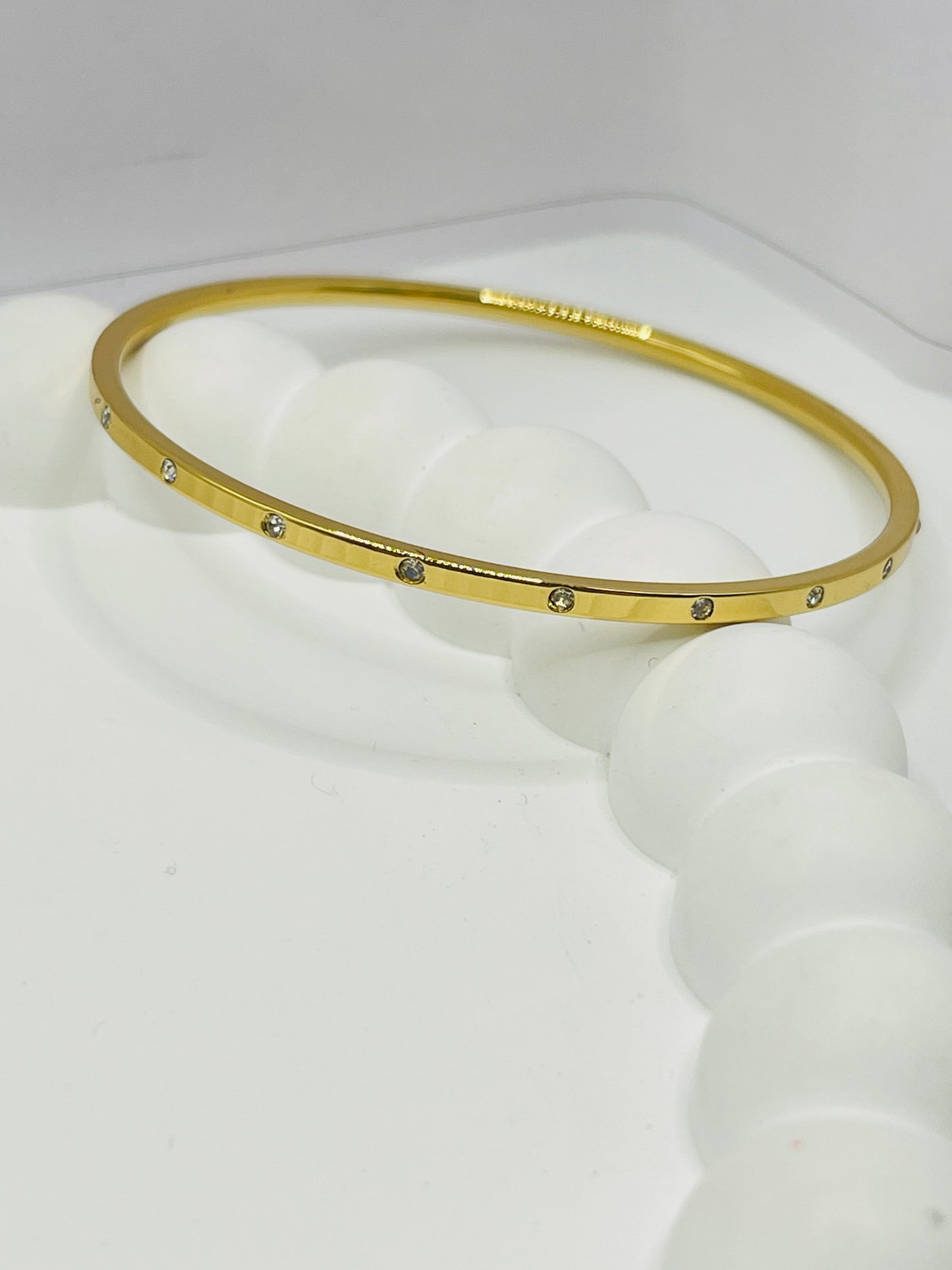 Celeste Crystal Gold Bangle