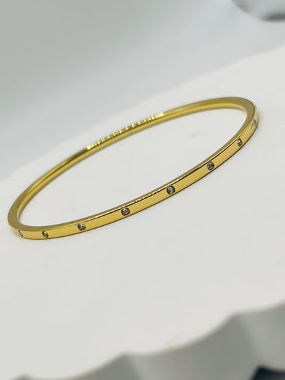 Celeste Crystal Gold Bangle
