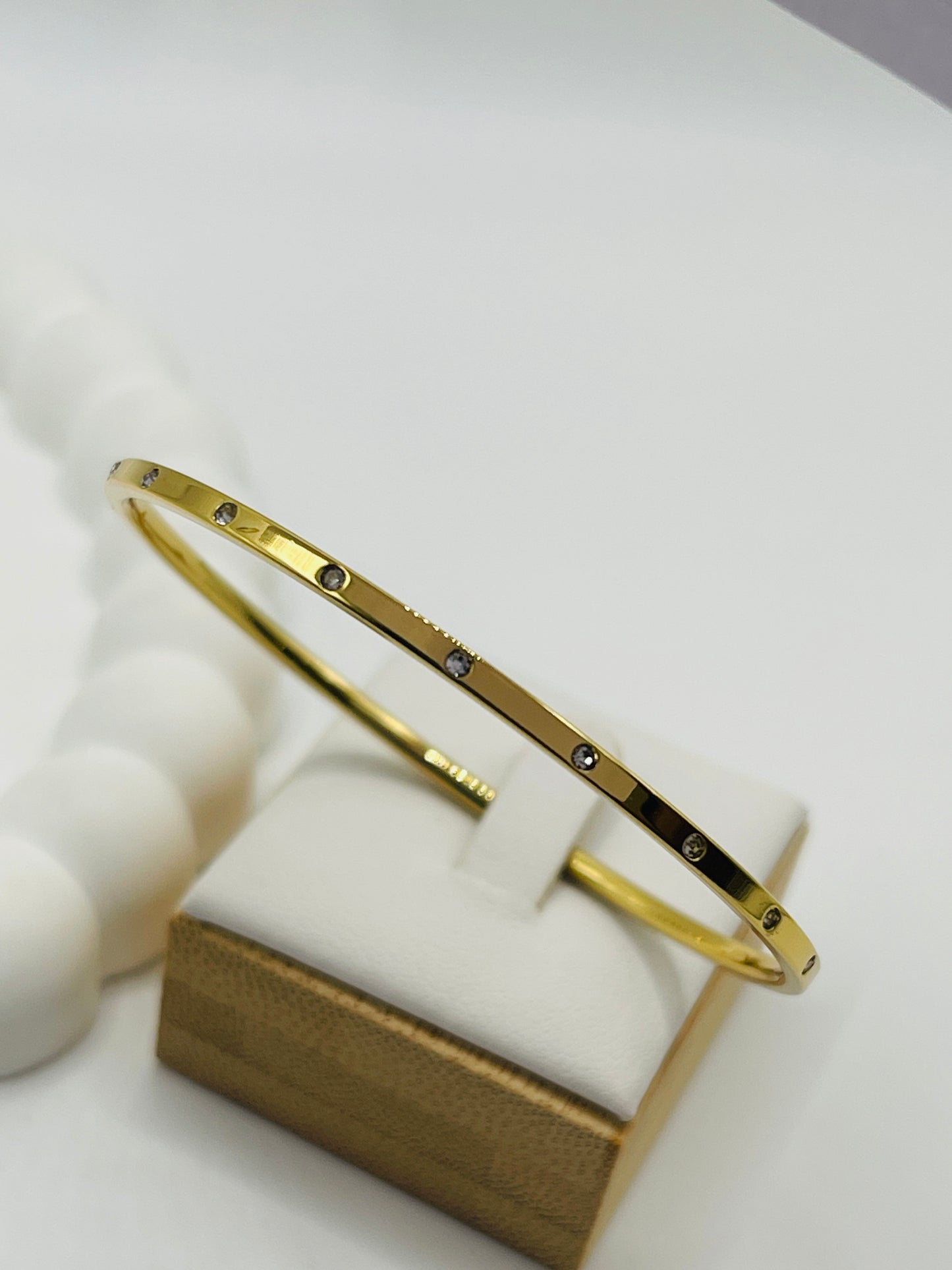 Celeste Crystal Gold Bangle
