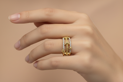 Moon Star Adjustable Ring