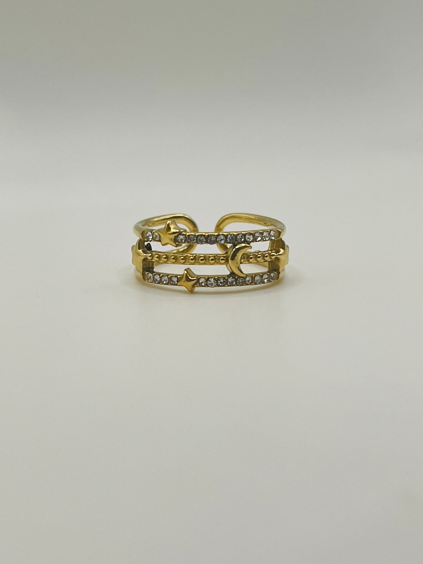 Moon Star Adjustable Ring