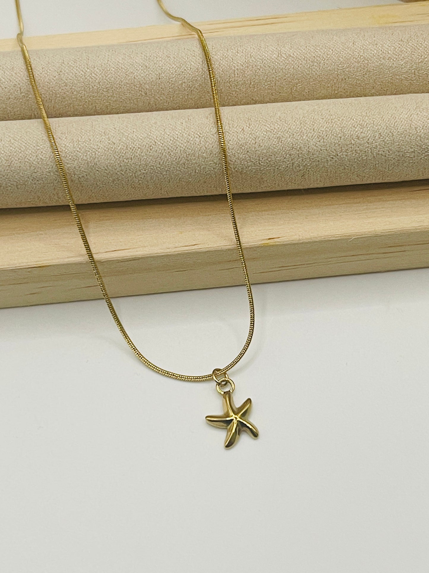 Golden Tide Starfish Necklace