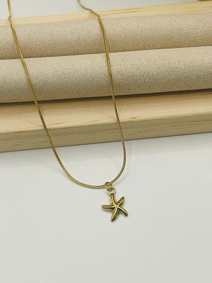 Golden Tide Starfish Necklace