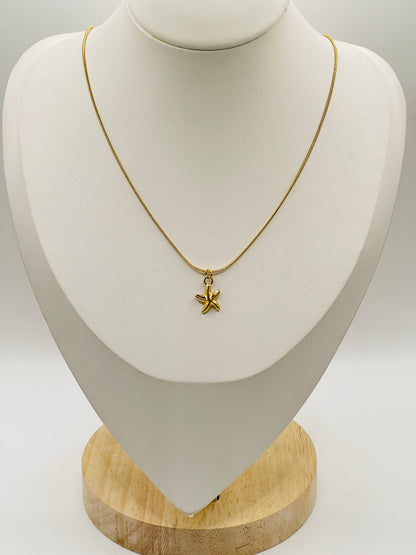 Golden Tide Starfish Necklace