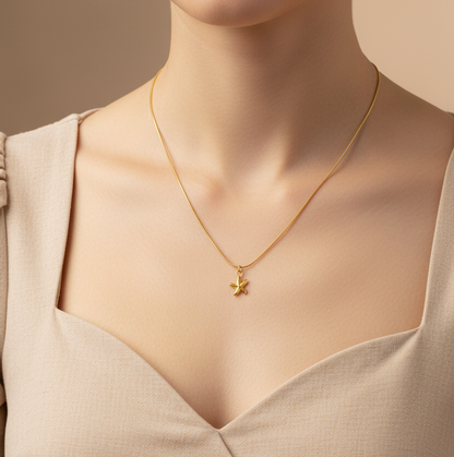 Golden Tide Starfish Necklace