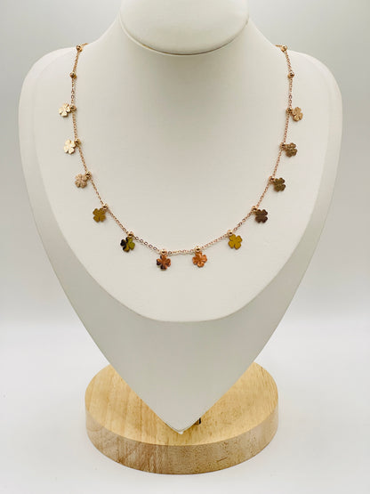 Rose Bloom Charm Necklace