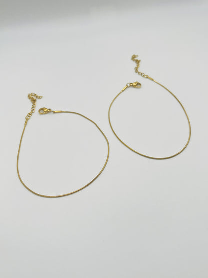 Sleek Shine Anklet-gold