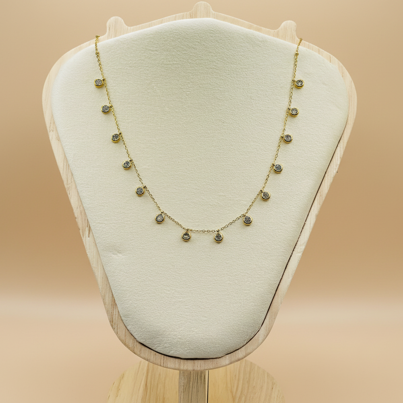 Starlit Drop Charm Necklace