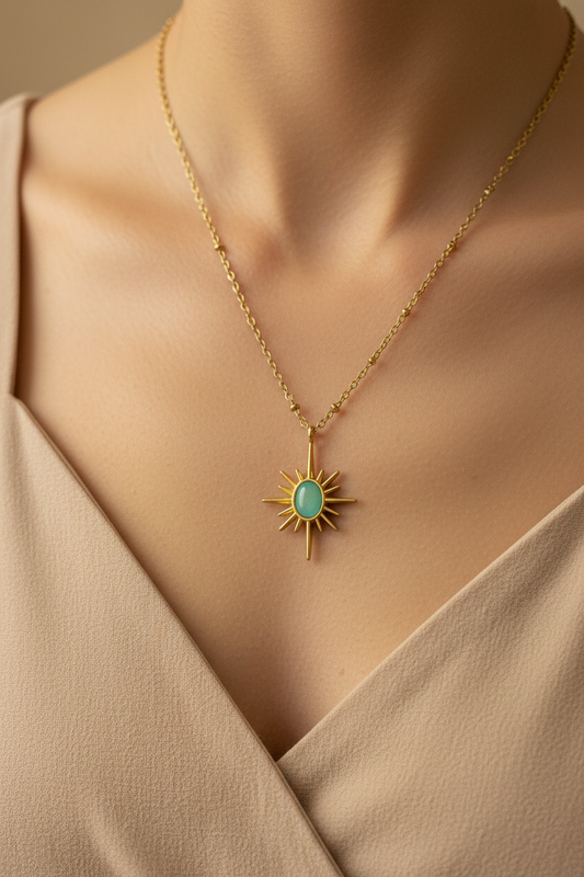 Celeste Sunburst Pendant Chain