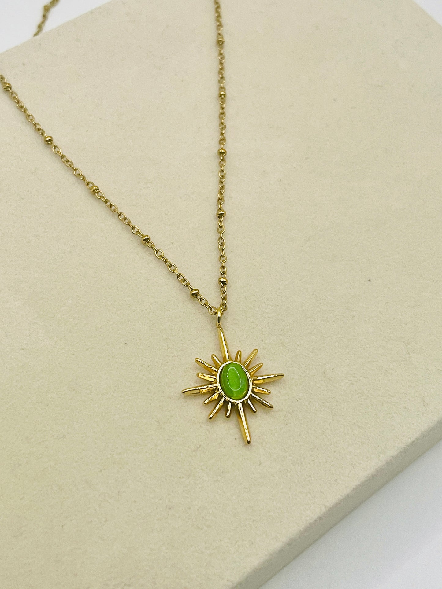 Celeste Sunburst Pendant Chain