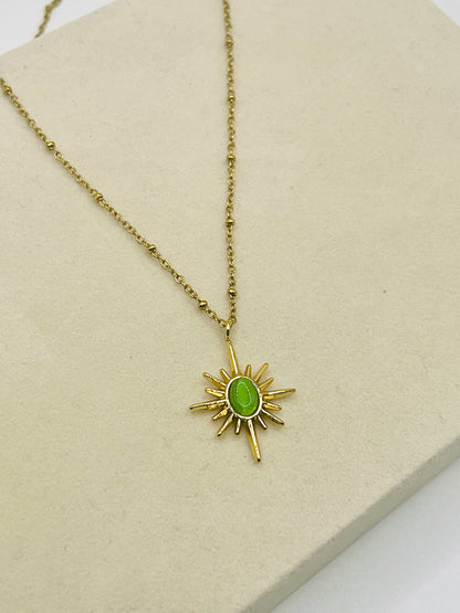 Celeste Sunburst Pendant Chain