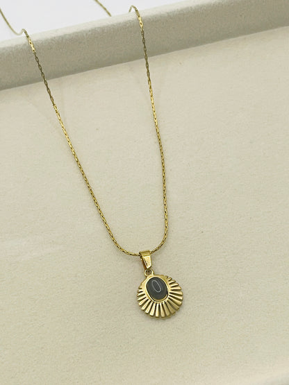 Midnight Sunburst Pendant Chain