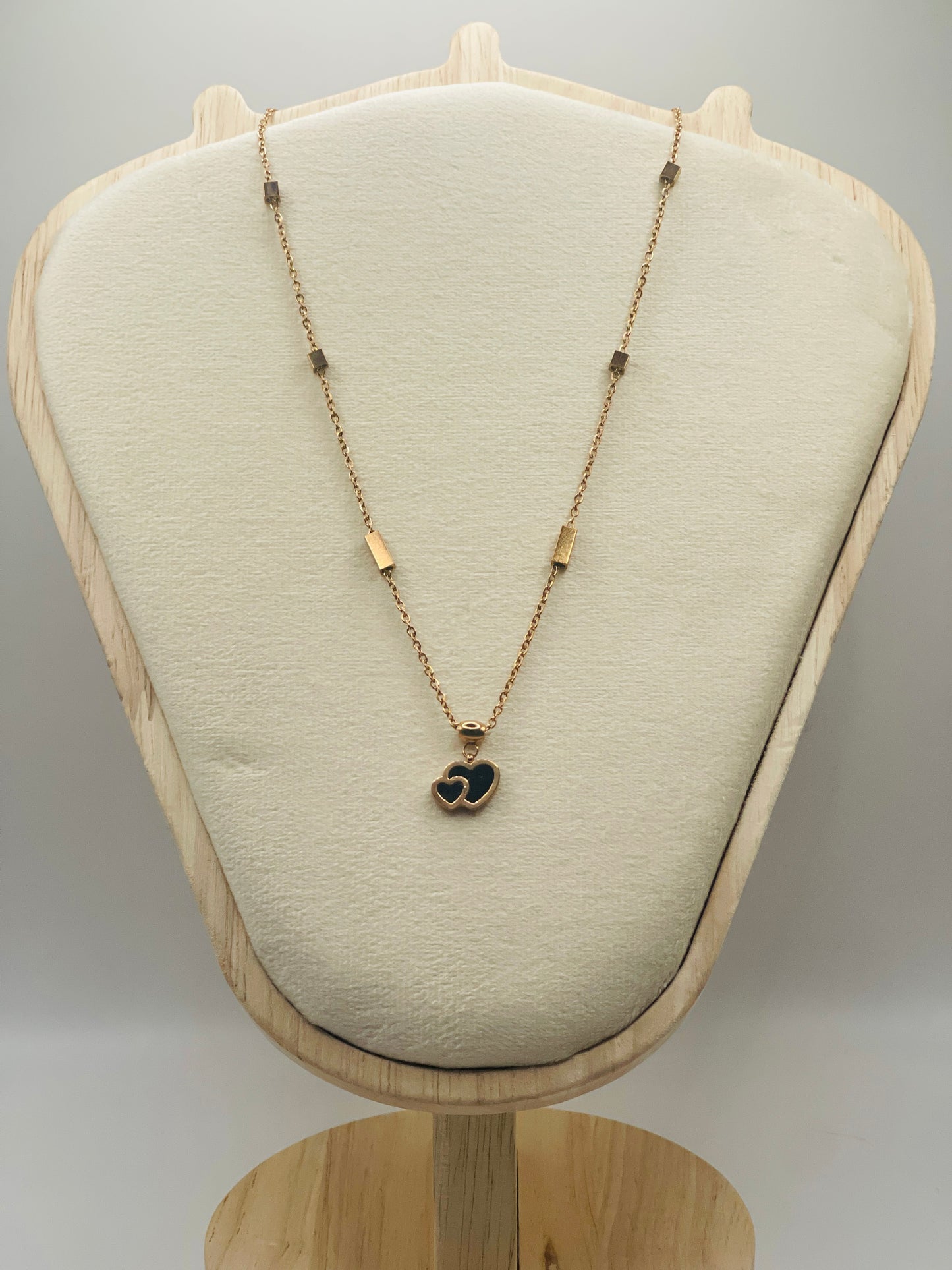 Twin Heart Charm Necklace