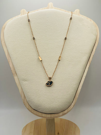 Twin Heart Charm Necklace