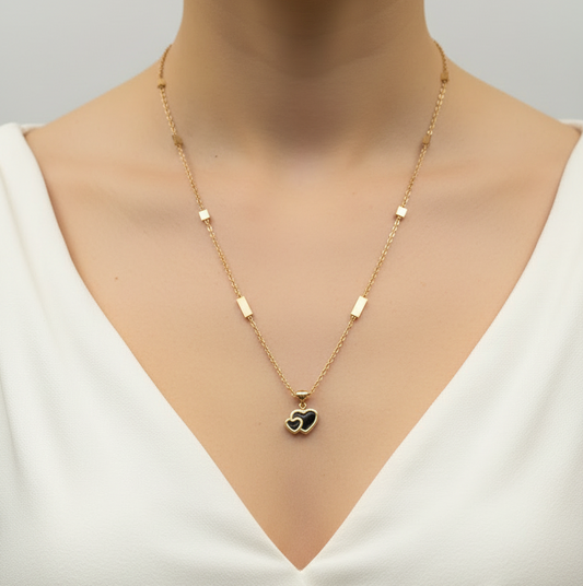 Twin Heart Charm Necklace