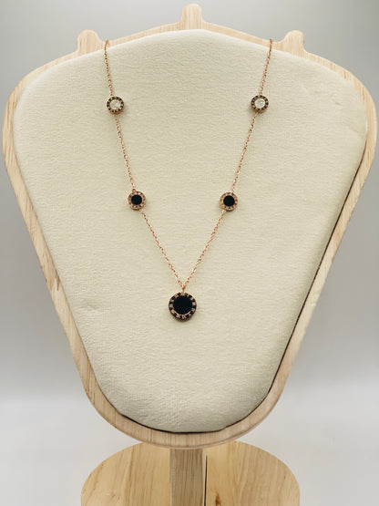 Roman Noir Charm Necklace