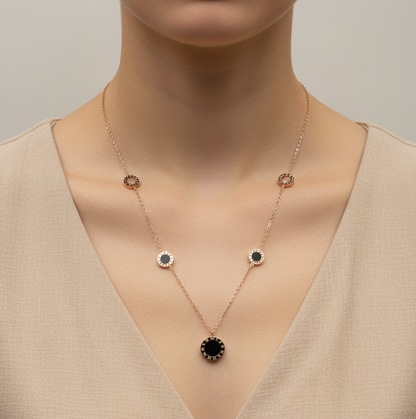 Roman Noir Charm Necklace