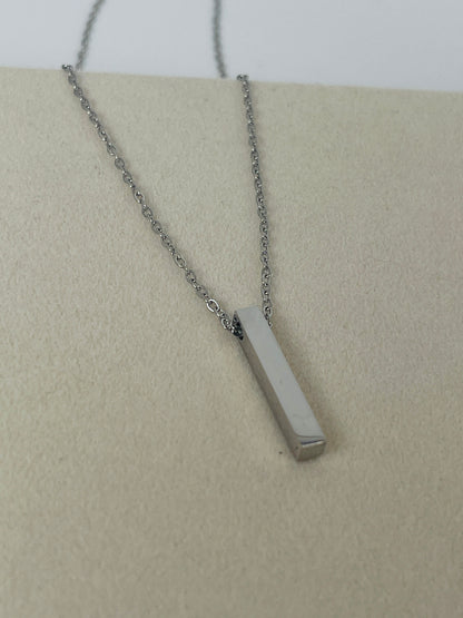 Minimalist Bar Pendant Chain –  (Unisex)