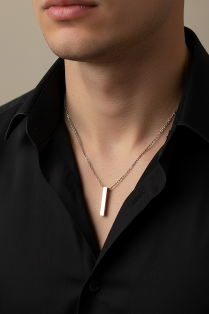 Minimalist Bar Pendant Chain –  (Unisex)