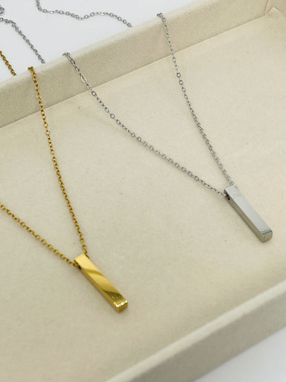 Minimalist Bar Pendant Chain –  (Unisex)