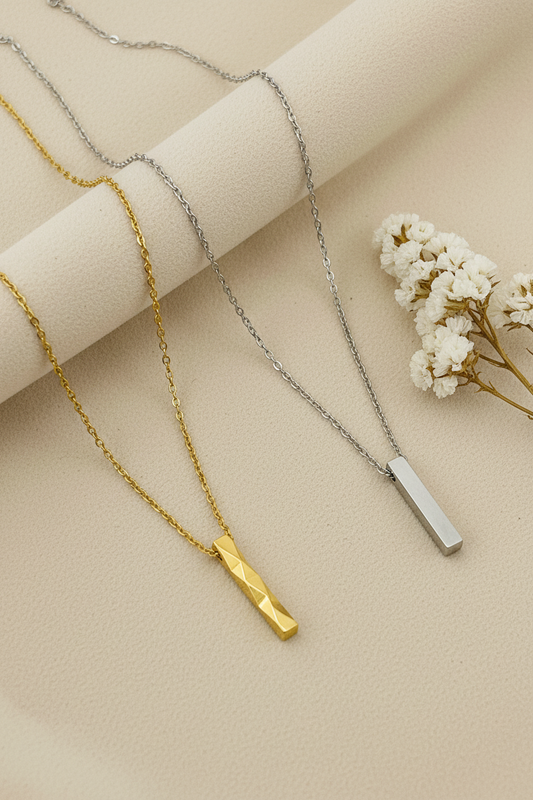 Minimalist Bar Pendant Chain –  (Unisex)