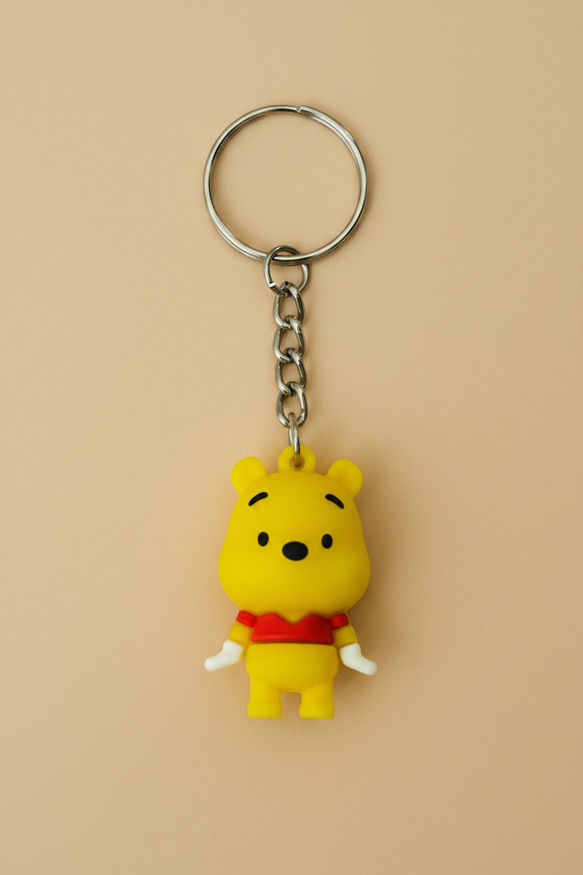 Winnie the Pooh 3D Rubber Keychain