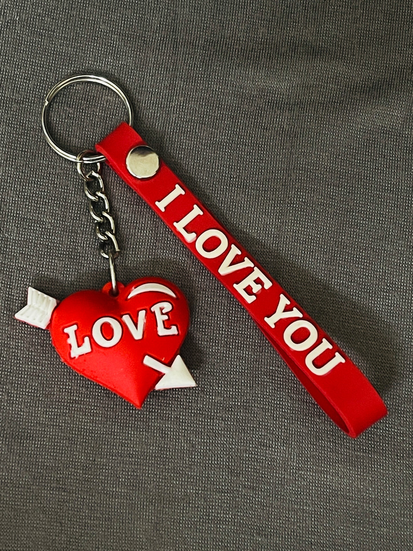 I Love You Arrow Heart Keychain