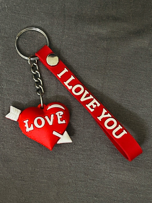 I Love You Arrow Heart Keychain
