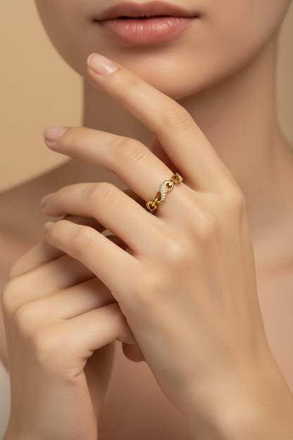Infinity Link Ring – Gold