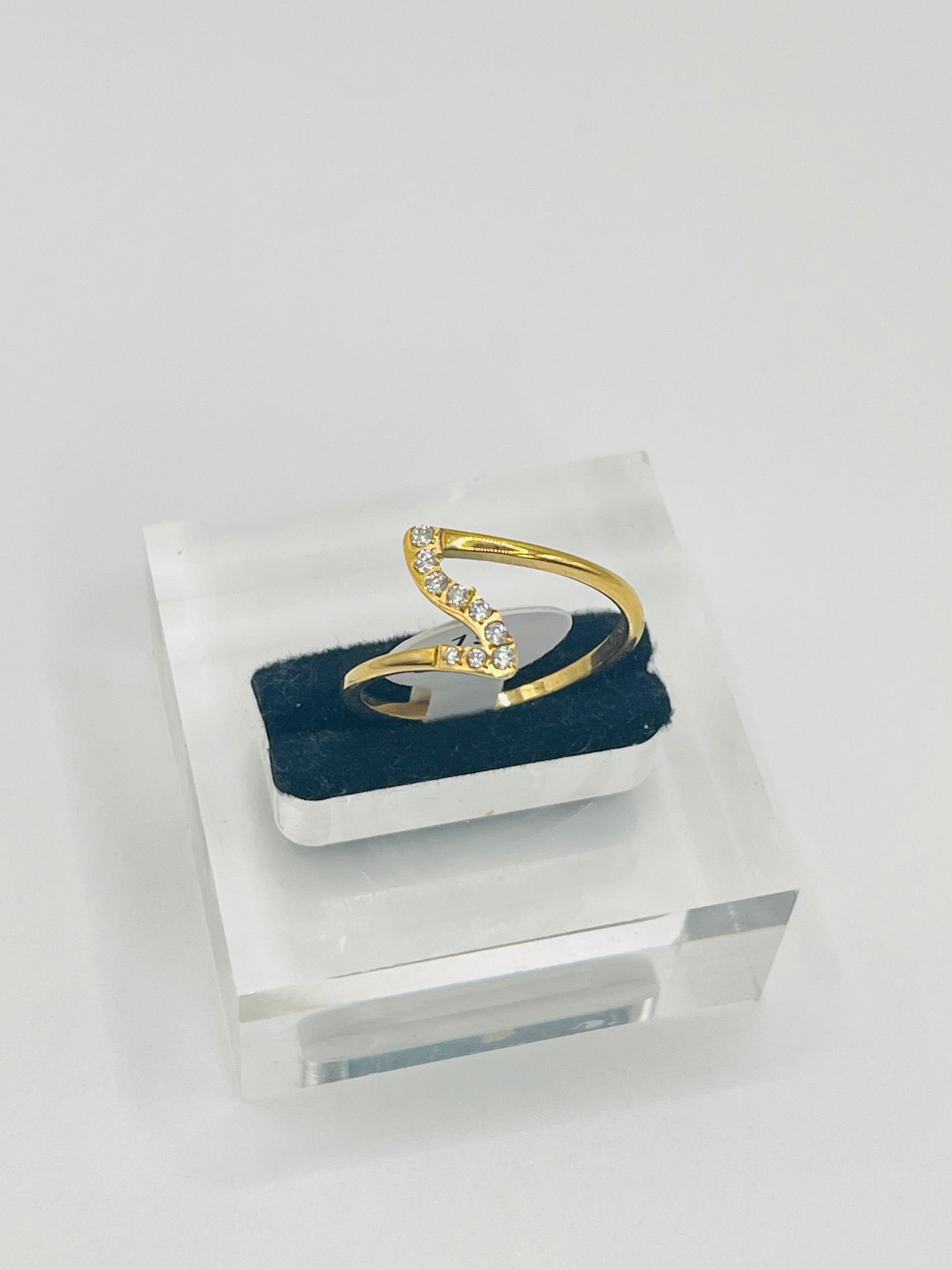 Crystal Wave Open Ring