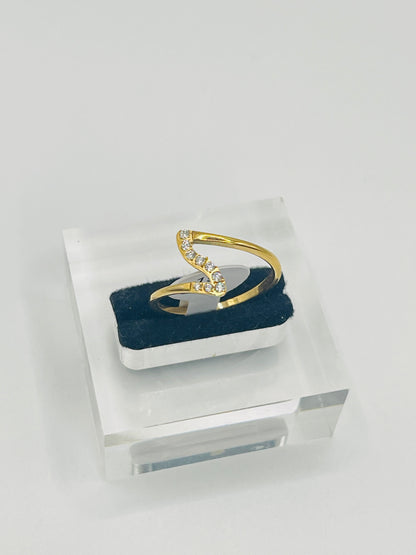 Crystal Wave Open Ring