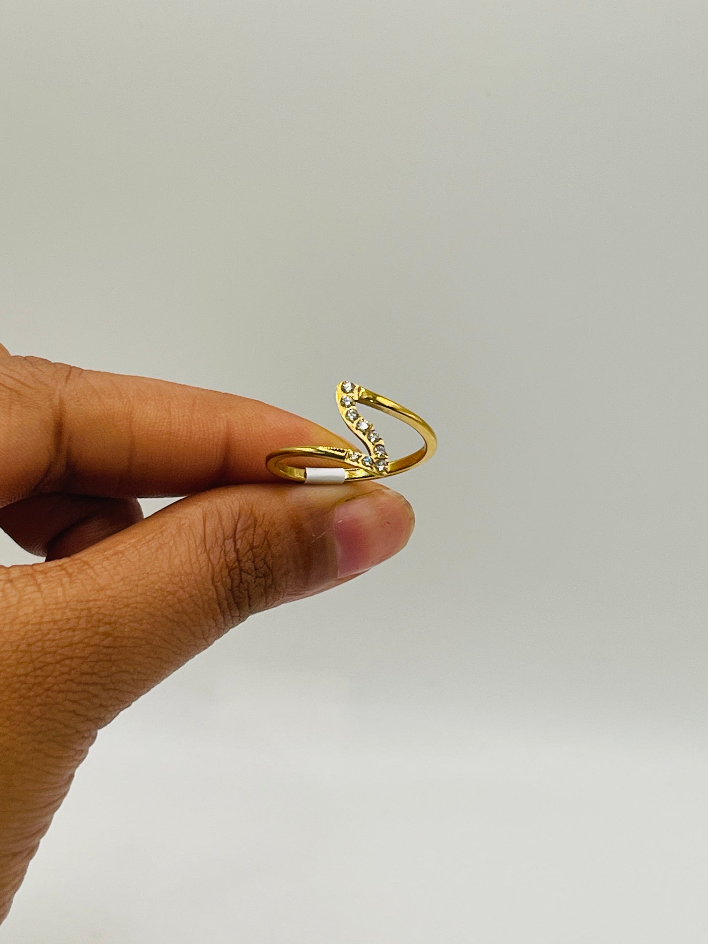 Crystal Wave Open Ring