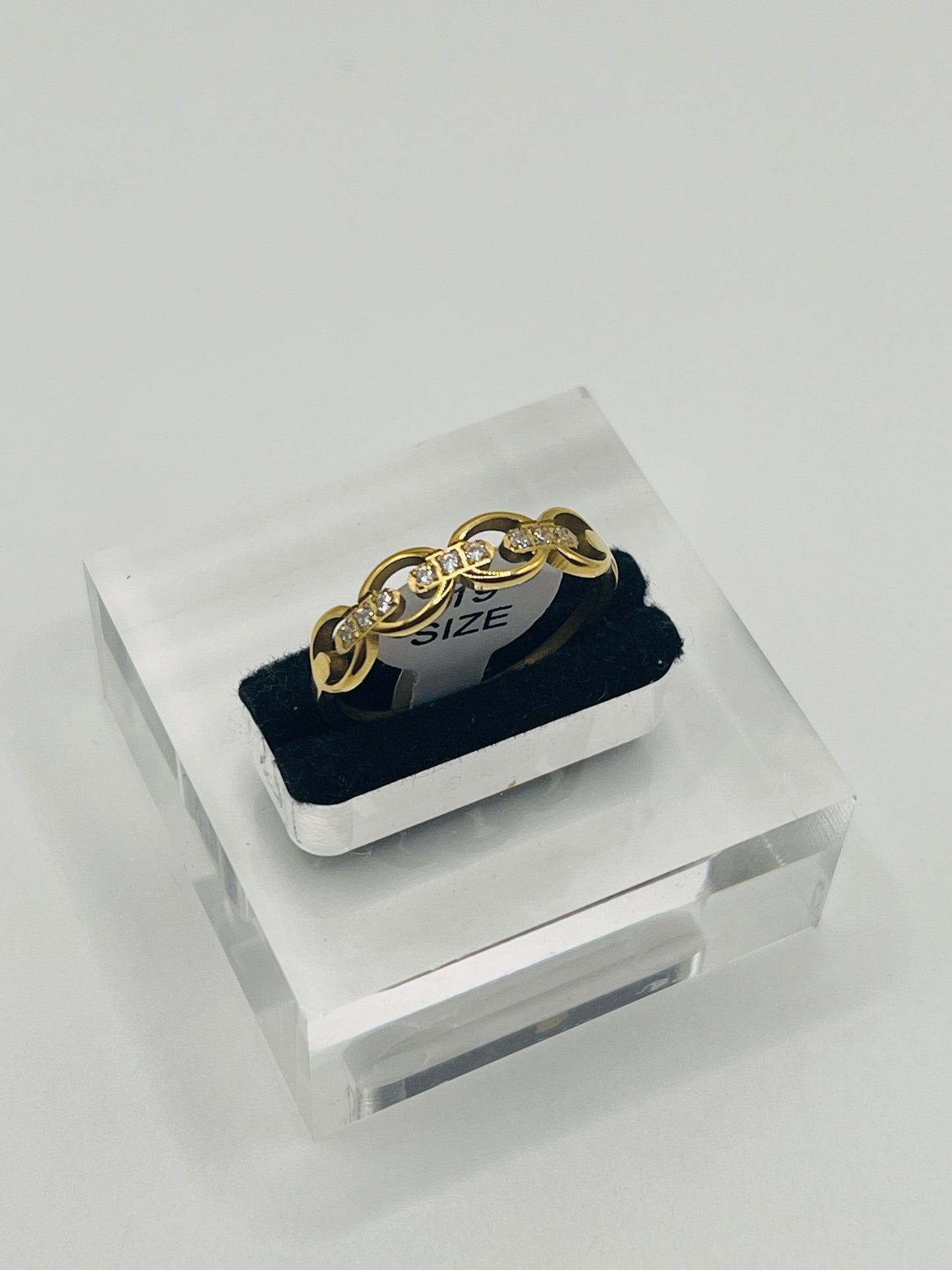 Golden Diamond Band Ring