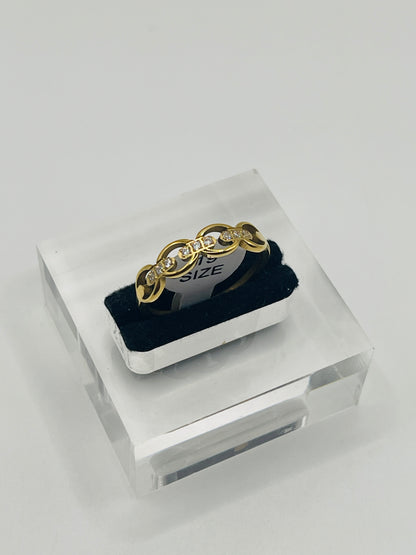 Golden Diamond Band Ring