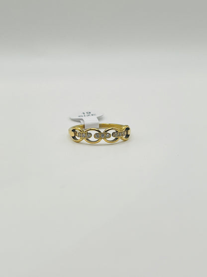Golden Diamond Band Ring