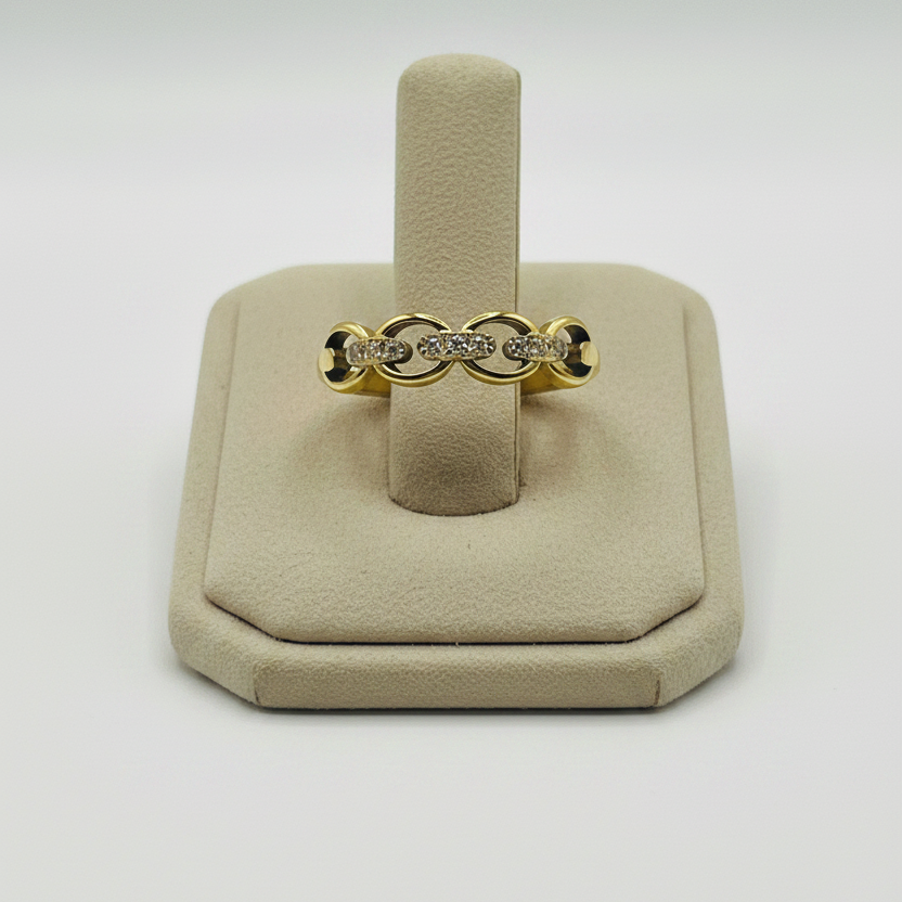 Golden Diamond Band Ring