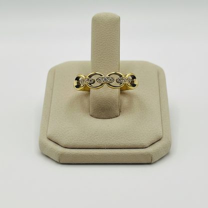 Golden Diamond Band Ring