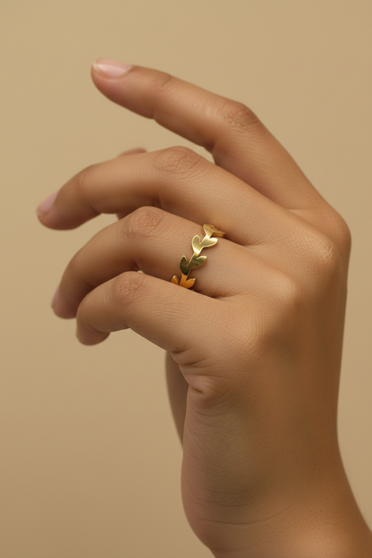 Laurel Leaf Band Ring