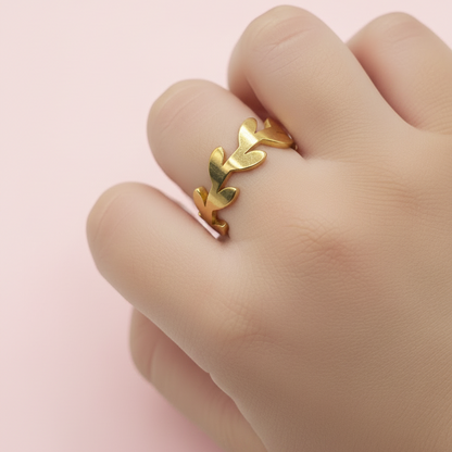 Kids Gold Leaf Ring