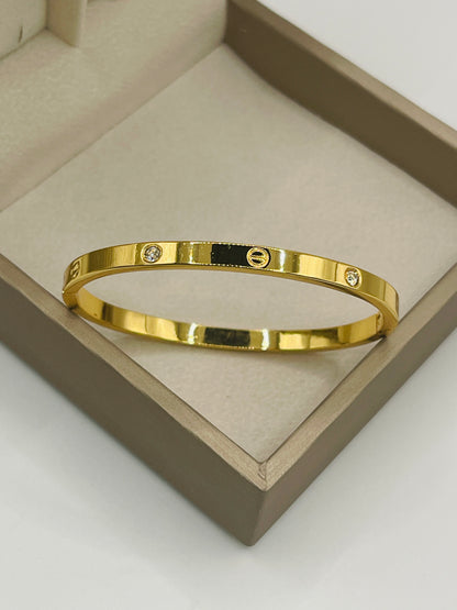 Gold-Plated Slim Bangle