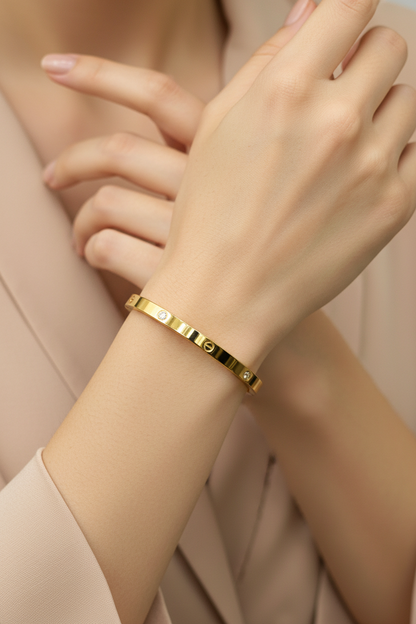 Gold-Plated Slim Bangle