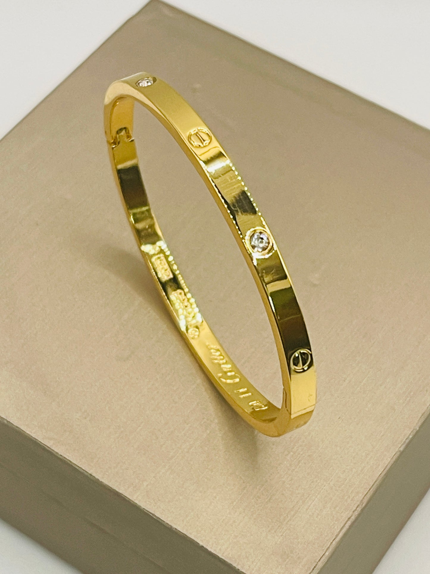 Gold-Plated Slim Bangle