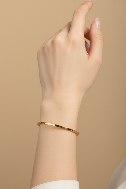 Gold Flat Bangle