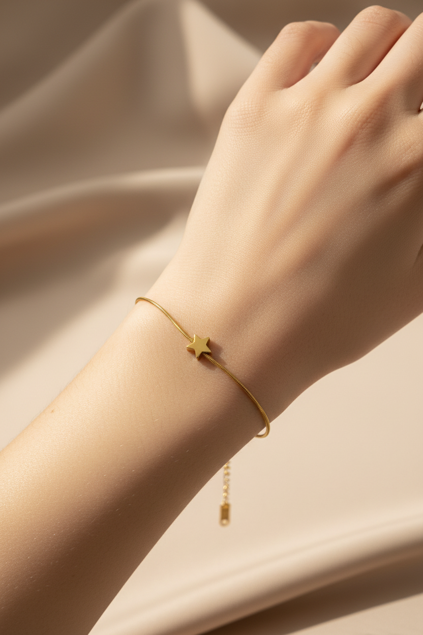 Gold Star Bracelet-Gold