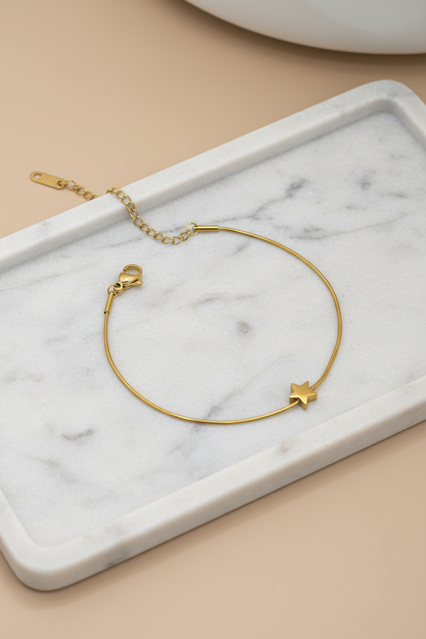 Gold Star Bracelet-Gold