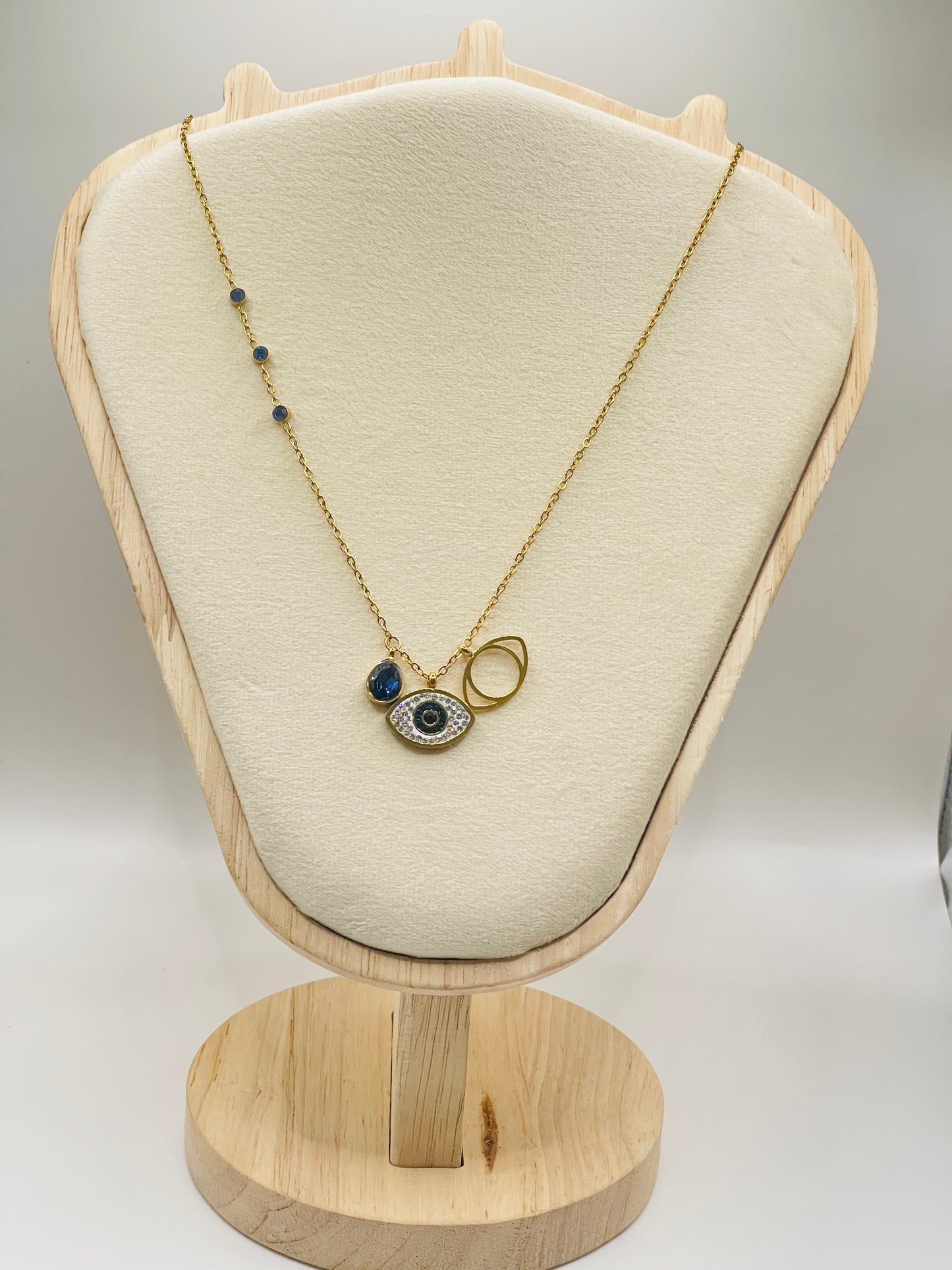 Evil Eye Charm Necklace – Gold Plated