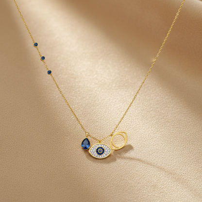 Evil Eye Charm Necklace – Gold Plated