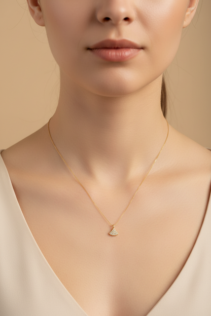 Mini Fan Sparkle Necklace
